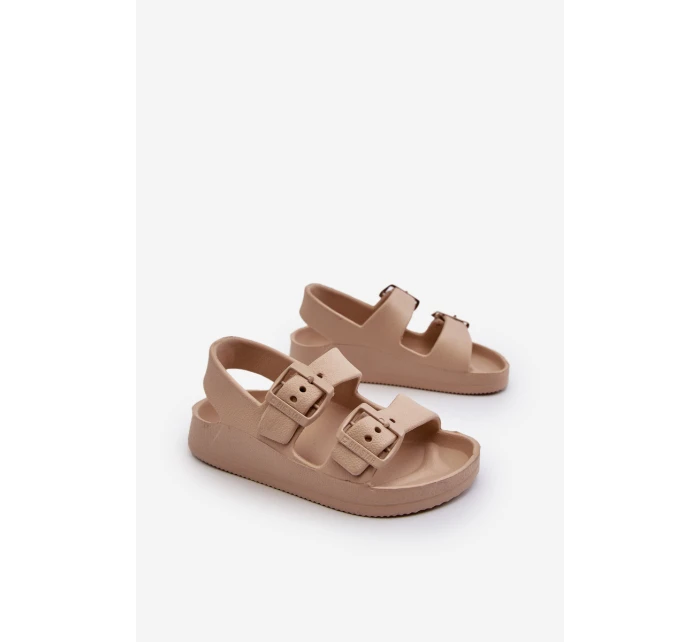 Dětské lehké žabky s přezkami BIG STAR model 21651519 béžové - Big Star Shoes Dětské lehké žabky s přezkami BIG STAR model 21651519 béžové - Big Star Shoes