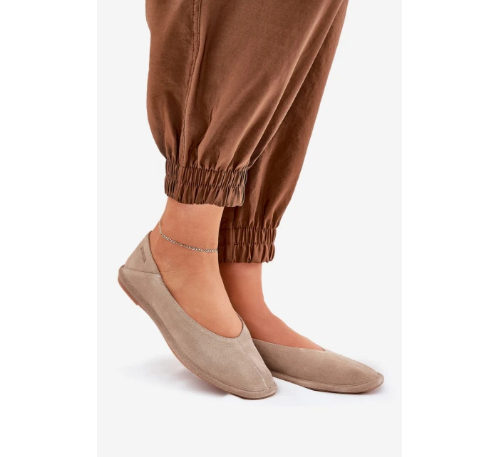 Semišové Dámské Baletky Big Star model 21690762 Béžové - Big Star Shoes