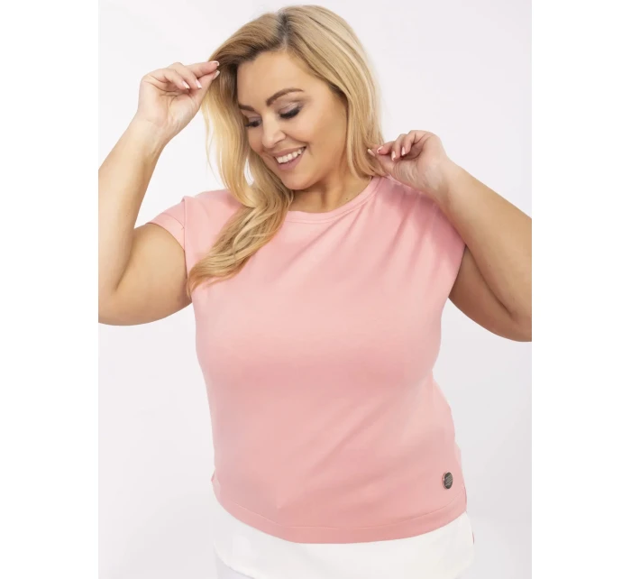 Bluzka RV BZ model 21072629 brzoskwiniowy - FPrice Bluzka RV BZ model 21072629 brzoskwiniowy - FPrice