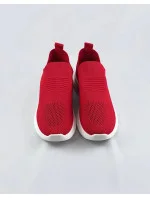 Červené dámske nazúvacie športové topánky (LDH886)
