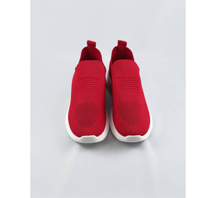 Červené dámske nazúvacie športové topánky (LDH886)