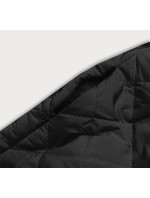 Čierna prešívaná bunda s golierom (AG8-8010)