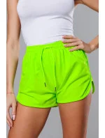 Dámske športové šortky v neónovo zelenej farbe (8K951-153) Dámske športové šortky v neónovo zelenej farbe (8K951-153)