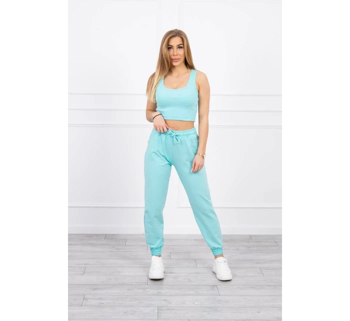Súprava top+nohavice mint