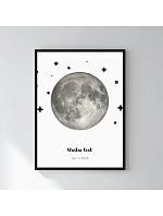 Personalizovaný magický fotob obraz v ráme – 30x40 – fázy mesiaca
