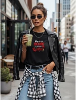 Dámské tričko s potiskem ke Dni matek černé FashionStreet NX5038RY