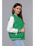 Zelená dámská baseballová bunda (16M9069-236)