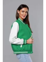 Zelená dámská baseballová bunda model 18141042 - J.STYLE Zelená dámská baseballová bunda model 18141042 - J.STYLE