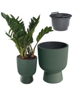 MILLY Kvetináče na podstavci 24 cm ZELENÁ PINA detské