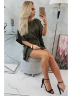 Oversize khaki netopýří šaty