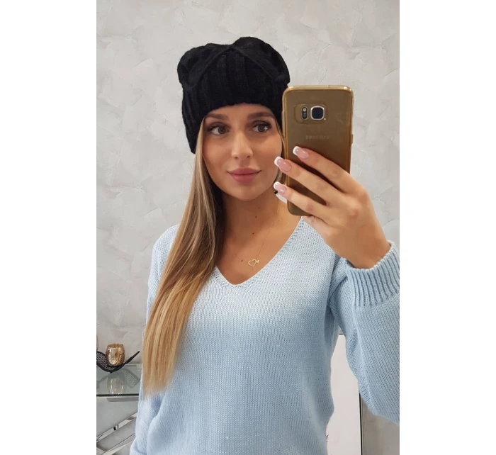 Dámská čepice Liliana model 18752215 černá - K-Fashion Dámská čepice Liliana model 18752215 černá - K-Fashion