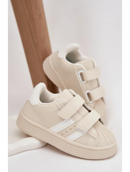 Dětské Sportovní Boty Tenisky Z Eko Kůže Béžové model 21725066 - Boto Dětské Sportovní Boty Tenisky Z Eko Kůže Béžové model 21725066 - Boto