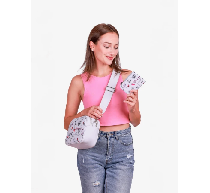 Dámska kabelka Vuch Massimo Wildflowers Grey