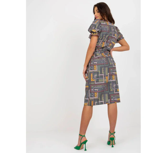 Dámske šaty LK SK 507468.75P Khaki mix - FPrice