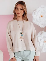 Dámska maslová oversize mikina s NUBISS moka FashionStreet RY2797
