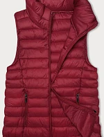 Dámske červené prešívané tričko bez rukávov (16M9155-270)