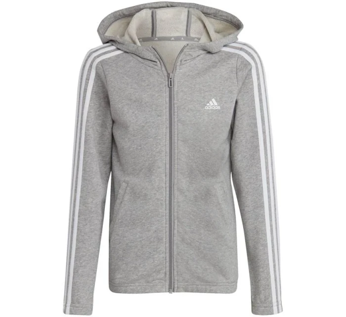 Mikina Adidas Essentials s 3 prúžkami a zipsom Jr IC3635 Mikina Adidas Essentials s 3 prúžkami a zipsom Jr IC3635
