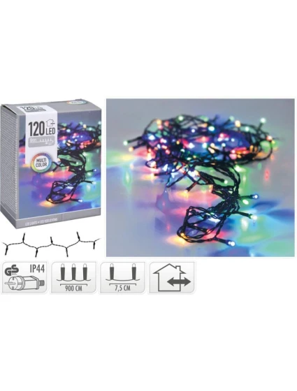 VIANOČNÝ STROMČEK SVETLA REŤAZ 120 VIEDOL VIACFAREBNÉ