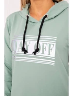 Šaty s reflexnou potlačou tmavá mentolová