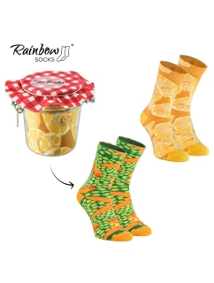 Skarpetki Rainbow Socks Owoce W Słoiku Cytryny Marchewka Groszek 2 Pary