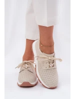 Kožené Polobotky Dámské S   Béžové model 21692665 - Artiker