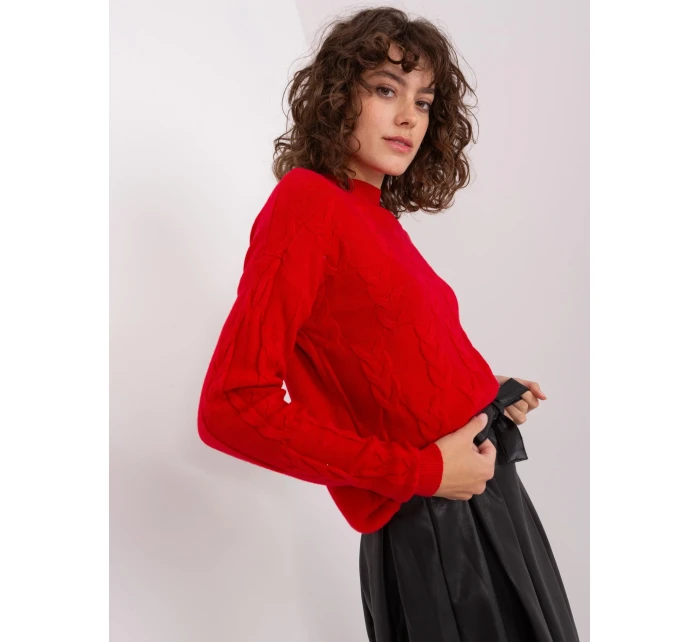 Sweter AT SW model 19014787 czerwony - FPrice Sweter AT SW model 19014787 czerwony - FPrice