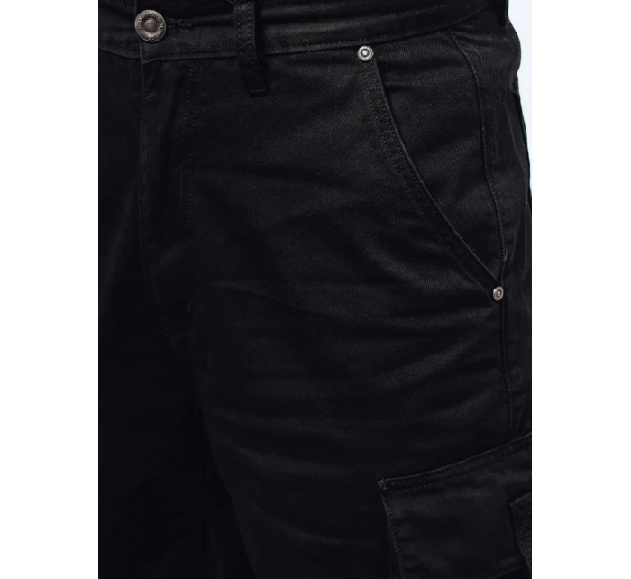 Pánske nákladné bojové nohavice čierne FashionStreet UX4325