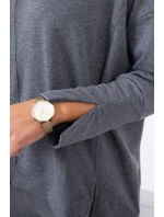 Souprava s oversize halenkou v grafitové barvě