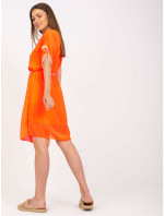 Fluo oranžové letné šaty jednej veľkosti