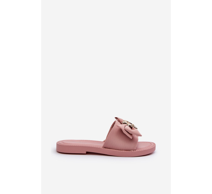 Dámske papuče s mašľou, ružové Arsicada