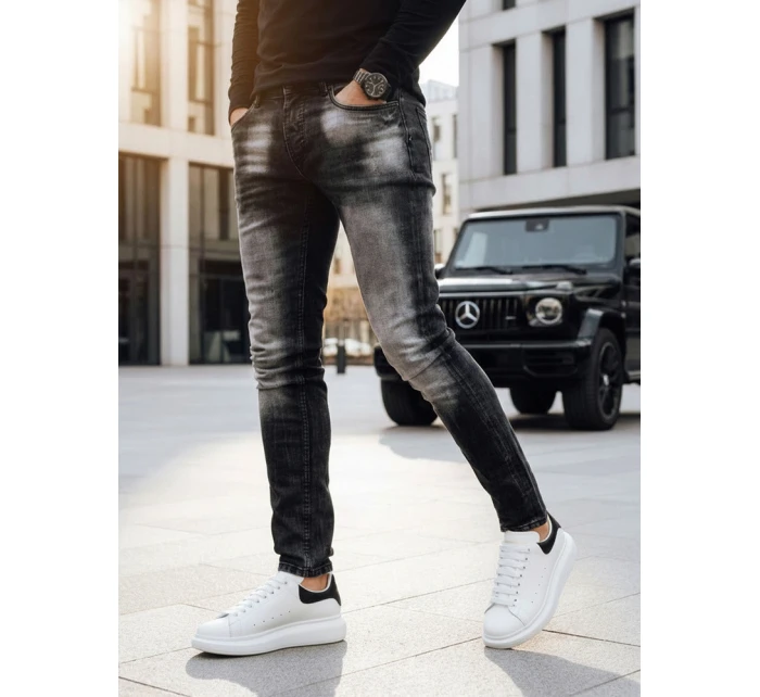 Pánske čierne nohavice FashionStreet UX3818