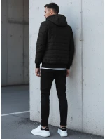 Kurtka męska przejściowa pikowana czarna model 22007504 - FashionStreet