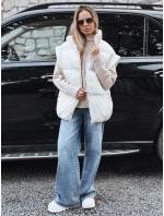Dámská prošívaná vesta ecru Dstreet model 21966309 - FashionStreet