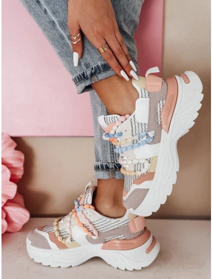 Dámské tenisky na vysoké platformě barevné Dstreet model 21985110 - FashionStreet