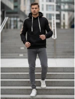 Pánská mikina s kapucí černá model 21994663 - Dstreet Pánská mikina s kapucí černá model 21994663 - Dstreet