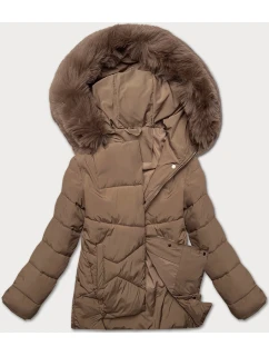 przejściowa kurtka damska  ciemny beżowy model 21248532 - J.STYLE