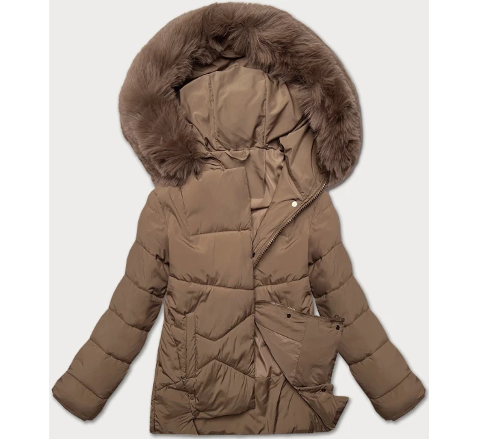 przejściowa kurtka damska  ciemny beżowy model 21248532 - J.STYLE