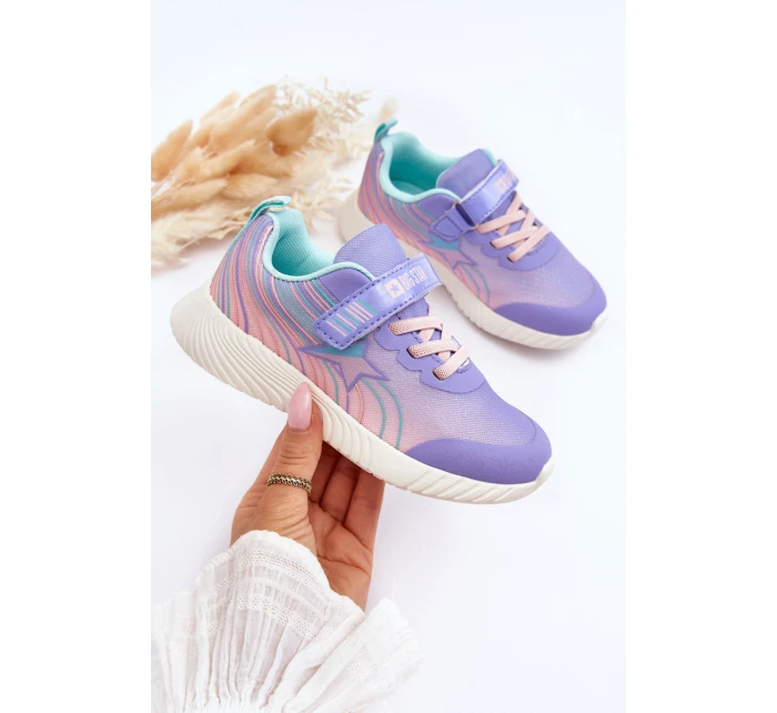 Lekkie Dziecięce Buty Sportowe Memory Foam System Big Star LL374151 Fioletowe Lekkie Dziecięce Buty Sportowe Memory Foam System Big Star LL374151 Fioletowe