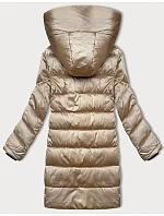 Béžová dámská zimní prošívaná bunda model 21248145 - S'WEST Béžová dámská zimní prošívaná bunda model 21248145 - S'WEST