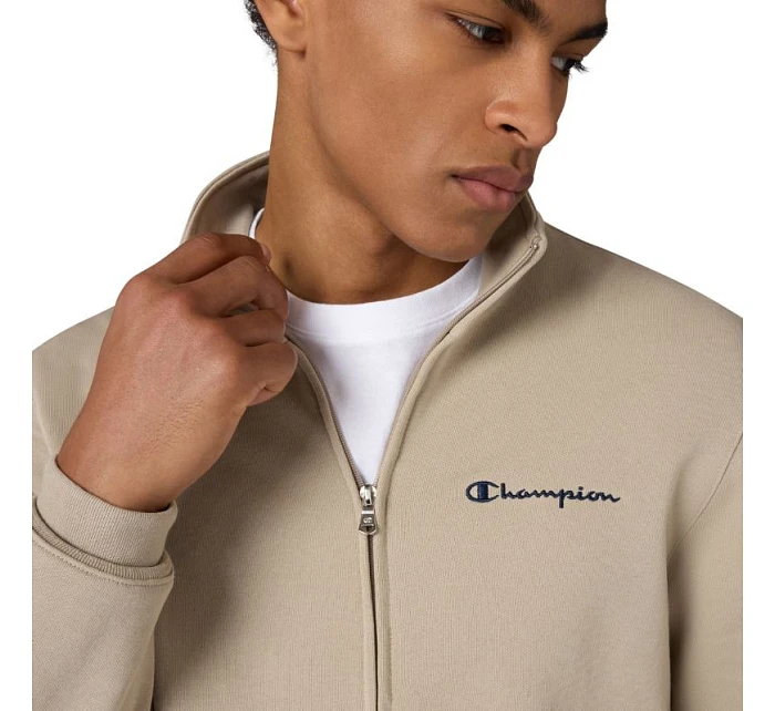 Pánska tepláková súprava na zips Champion v béžovej a tmavomodrej farbe 222248 MS041