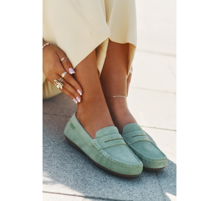 Dámské Semišové Mokasíny Big Star model 21693792 Zelené - Big Star Shoes