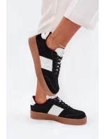 Zamszowe Sneakersy Damskie Daniel Lopez Just Dare SS2D4021 Czarne Zamszowe Sneakersy Damskie Daniel Lopez Just Dare SS2D4021 Czarne