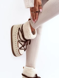 Dámské zateplené sněhule Béžová Rohes