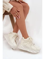 Dámske tenisky z prírodnej kože GOE - tlmená biela Dámske tenisky z prírodnej kože GOE - tlmená biela