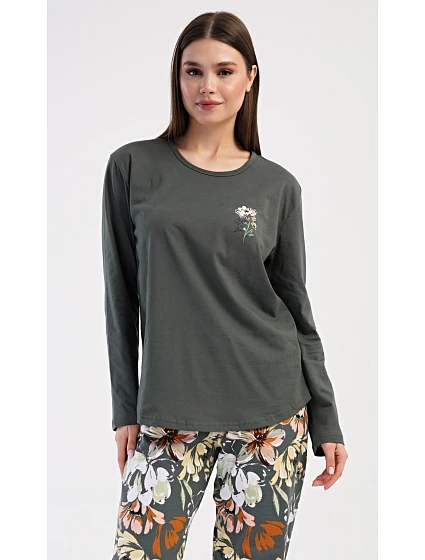 Dámské pyžamo dlouhé model 22406259 - Vienetta Dámské pyžamo dlouhé model 22406259 - Vienetta