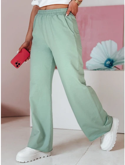 Dámske tepláky so širokými nohavicami DRESLINA mint FashionStreet UY2690 Dámske tepláky so širokými nohavicami DRESLINA mint FashionStreet UY2690