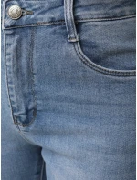 Jeansy damskie skinny z wysokim stanem niebieskie model 22007545 - FashionStreet