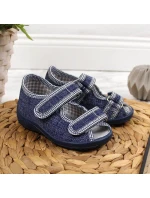 Chlapčenské domáce papuče sandále tmavomodré Nazo