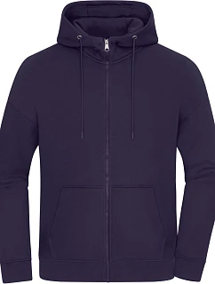 Daiber 8043 Ťažká unisex mikina s kapucňou v oversize strihu 02.8043 tmavo fialová