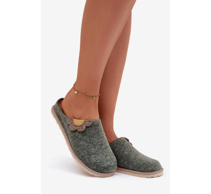 Dámské pantofle s květinou Inblu CS000043 zelené